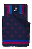  Dhestia F.C. Barcelona Juego de Sábanas Oficial para Cama 90 y Cama 105 del Barça (Cama 90)