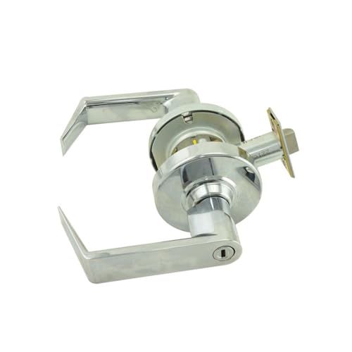 Schlage Cerradura cilíndrica ND40RHO625 Serie ND Grado 1, función de privacidad, diseño de palanca Rhodes, acabado cromado brillante