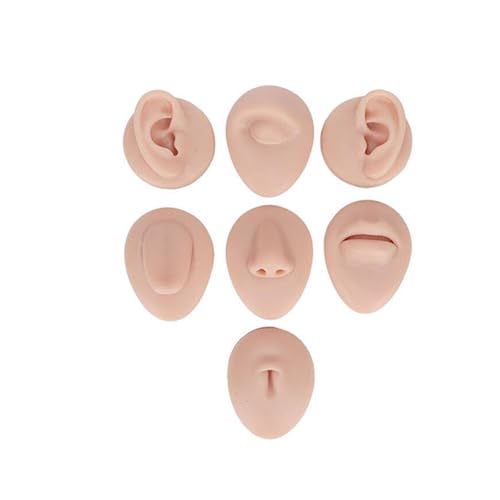 Modelo de práctica para piercing de ojos nariz y boca en silicona
