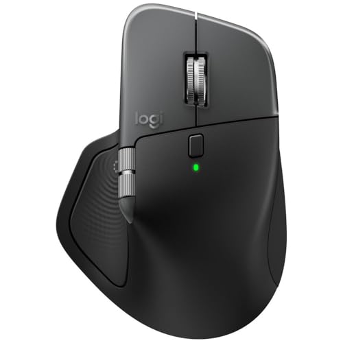 Image of Logitech MX Master 4 for Mac, Ergonomic Bluetooth Mouse with Advanced Performance Haptic Feedback, Ultra-Fast Scrolling, USB-C Charging, MacOS, iPadOS, Windows - Space Black