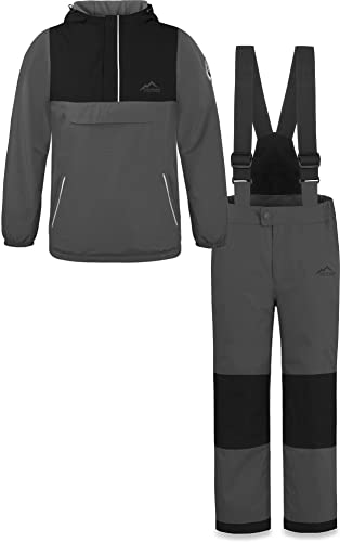 normani Kinder WinterSet wasserdichte Thermohose und Windbreaker Schneeanzug SkiSet für Jungen und Mädchen