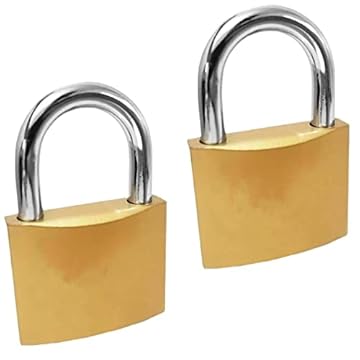 Kit 2 Cadeados 21mm Weemsbox 2 Chaves Pequeno Mala Armario Vestiario