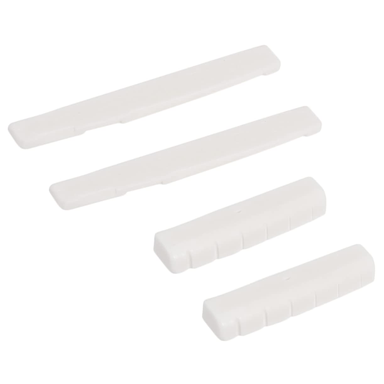 HANABASS 2 Sets Bone Nut and Saddle Replacement for Acoustic Guitar Durable Musical Accessories for Home and Shop White
