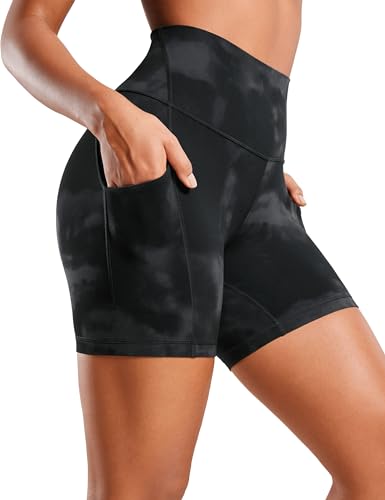 Image of CRZ YOGA Butterluxe Biker Shorts Pockets 5 inch | Extremely Soft, Gentle Compression, Workout, High Waisted, for Women