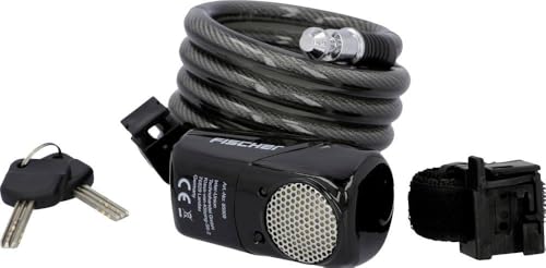 FISCHER 85908 Alarm-Spiralschloss | Alarm bei Diebstahl | 120cm | 110 db |...