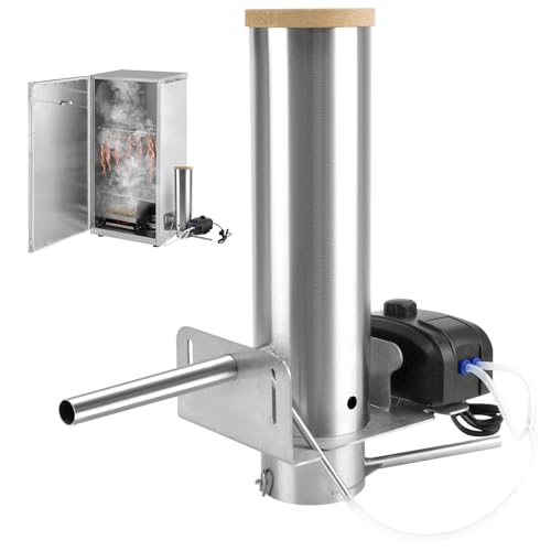 Generador De Humo Frío De Acero Inoxidable, Ahumador Barbacoa Generador De Humo Frío Generador De Humo De Acero Inoxidable, Eléctrico con Bomba Para Horno Ahumador para Barbacoa Ahumado En Frío