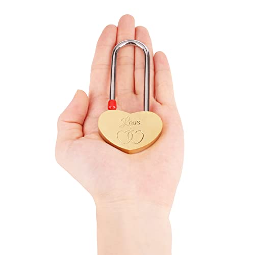 100 PCS 3.5" Love Locks Single Heart Keyless Padlock Without Key Forever Love for Lovers Wedding,Valentines,Anniversary,Travel(NO Key) - Image 5