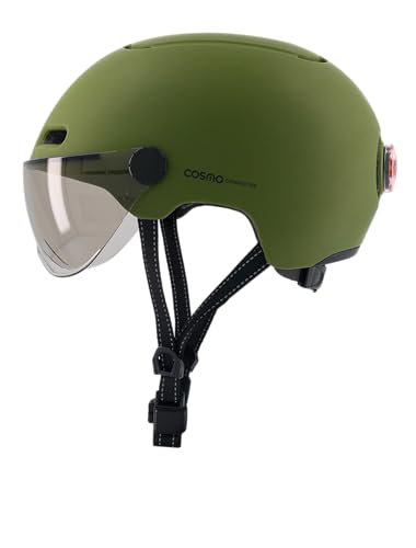 Cosmo Connected Cosmo Fusion Casco de Bicicleta, Unisex Adulto, Caqui Mate, Talla única