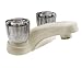 Dura Faucet DF-PL700S-BQ RV Bathroom Faucet with Smoked Acrylic Knobs (Bisque Parchment)