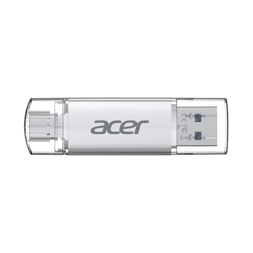 Acer UT300 Dual Port USB Flash Drive USB 3.2 Gen1 | 32 GB | USB-C & USB-A | Up to 150MB/s | Aluminum Alloy