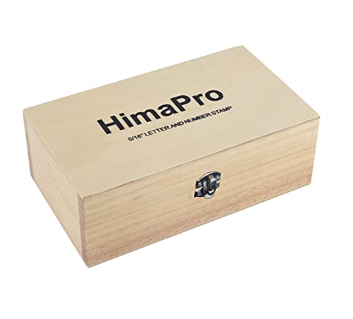 HimaPro Letter and Number Stamp Set 36pcs 40Cr Alloy Steel Metal Stamp Number & Letter Punch Set in a Wooden case (8mm 5/16 Inch) - Image 4