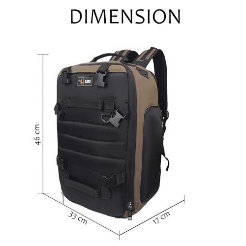 Image of Ligo Water Resistant Hammer Travel Laptop Bag | Motorcycle Backpack Bag for Men | Riding Backpack for Men and Women