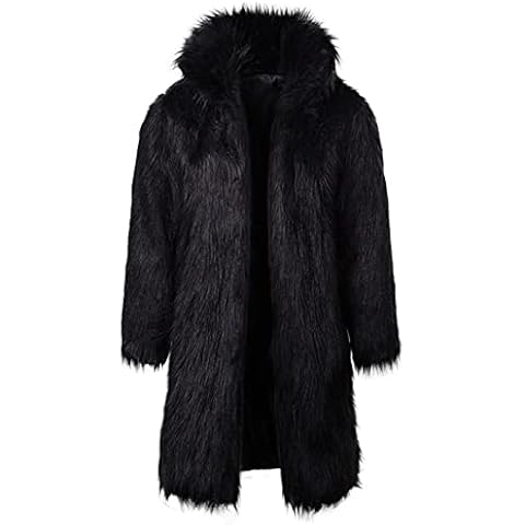HAOLEI Faux Fur Coat for Men Cover
