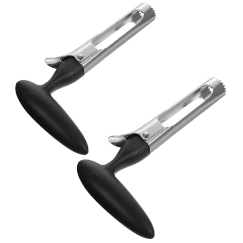 DECORNIJIA 2個 ステンレス製フルーツ芯抜き器 洋梨 リンゴ用家用去核器 錆びにくく 設計 中型果物対応の簡単操作ツール