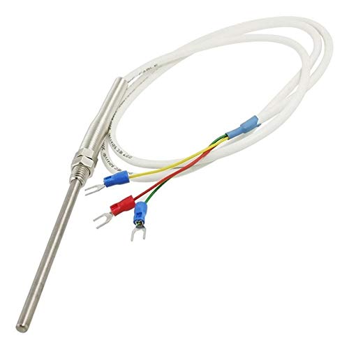Parts & Accessories PT100 Sensor Temperature Control Thermocouple Probe 1M 3.3ft - (Color: White)