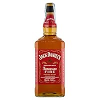 Jack Daniel’s Tennessee Fire – Whiskey con Liquore alla Cannella, Liquore Americano dal Gusto Intenso e Speziato, Aroma di Cannella Piccante, 35% Vol., Bottiglia in Vetro da 100 cl
