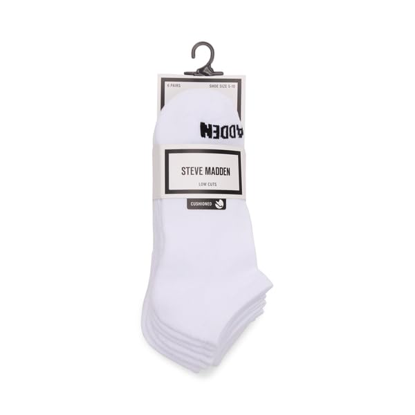 Steve Madden Women's 6pk Solid Mesh Arch Low Cut Half Cushion2