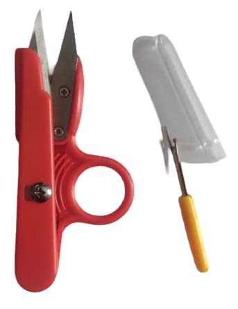 AIRIZ Ambidextrous Multi Colour Seam Rippers Sewing Stitch Unpicker DIY Craft Tool, 2 Count with Thread Cutters/Clippers/Trimmers for Sewing Activities and Art & Craft