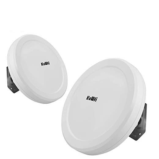 KuWFi 1200Mbps Outdoor WLAN Bridge, Punkt zu Punkt WLAN Bridge, Outdoor WLAN Repeater, 5 km High Speeds Optimale Bandbreite bei Erweiterten Punkt-zu-Punkt-Mehrpunkt-Bereichen