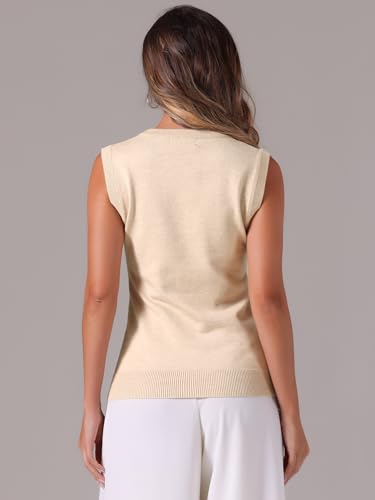 Allegra K Sweater Vest for Women's Summer Casual Button Ribbed Sleeveless Knitted Tank Top3