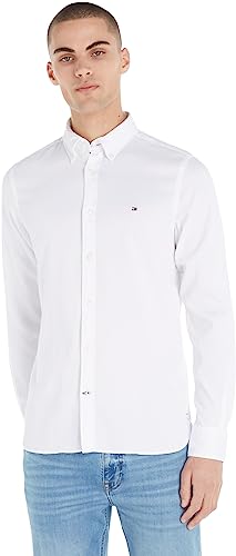 Tommy Hilfiger CORE FLEX DOBBY SF SHIRT Freizeithemden Herren, Weiß...