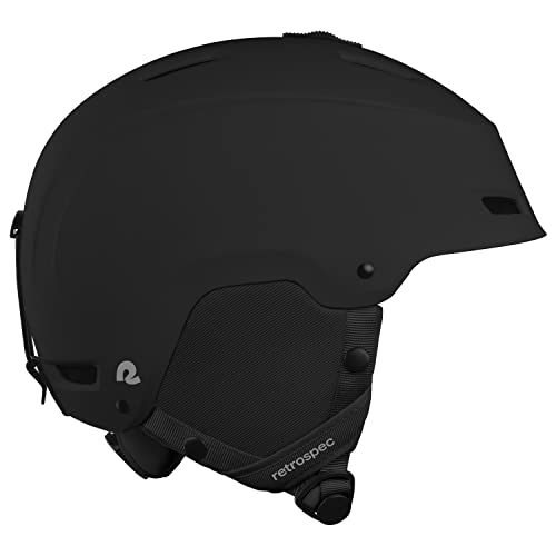 Retrospec Zephyr Ski & Snowboard Helmet For Adults - Adjustable With 9 Vents - Abs Shell & Eps Foam - Matte Black - Medium 55.5-59Cm #TOP20