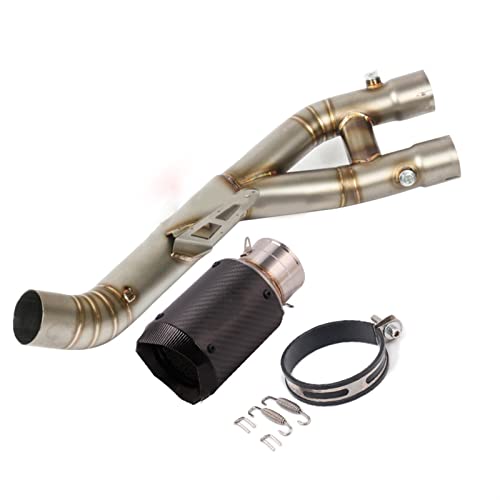 に適合するR1 YZF R1 2015 2016 2017 2018 2019 2020 オートバイエスケープ排気修正されたチタン合金ミドルリンクパイプ炭素繊維マフラー