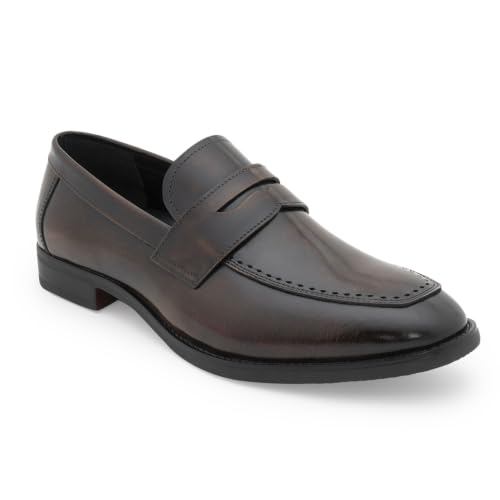 Image of Red Tape Men's Formal Shoes Teak Leather Round Toe Slipon Flexible Support