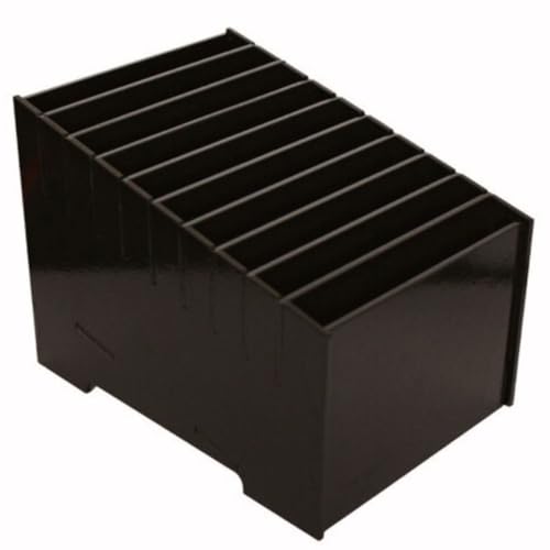 Organizador de Mesa Porta Celular, 10 Baias, MDF, Preto, Montado