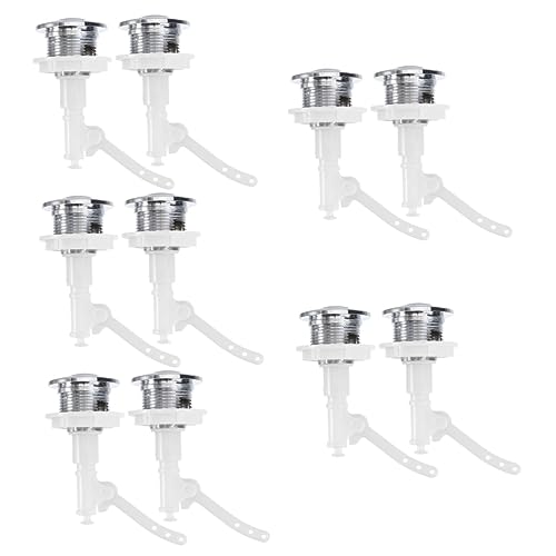 Botón de inodoro de repuesto universal Uonlytech fabricado en ABS resistente (10 piezas) 2
