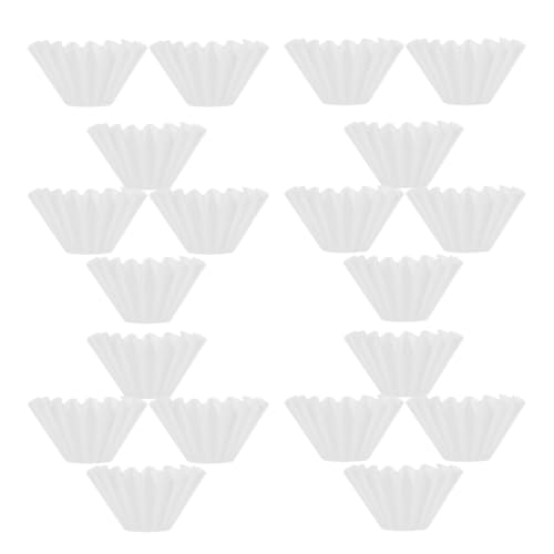 NUOBESTY Filtros de Papel para Café Espresso en Cesta, Tamaño Pequeño, Color Claro, 50 Unidades, para Preparación Manual de Café por Goteo en Hogar y Oficina
