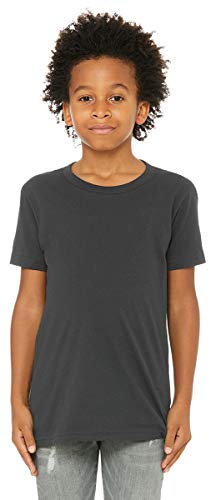 Bella + Canvas Youth Jersey Short-Sleeve T-Shirt L DARK GREY