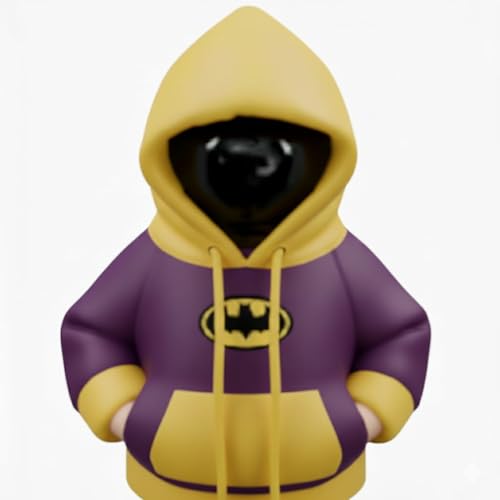 Image of Hoodie Style Car Gear Knob Cover for Manual Cars | Soft Fabric Gear Shift Lever Protector | Anti-Slip Heat & Dust Protection | Stylish Car Interior Accessory (Purple & Yellow)