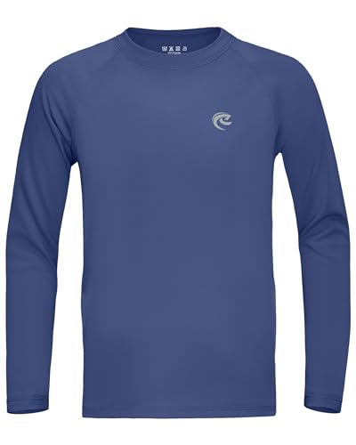 Image of Boys UPF 50+ Swim Shirt Long Sleeve, 1 or 2 Pack Rash Guard Tops