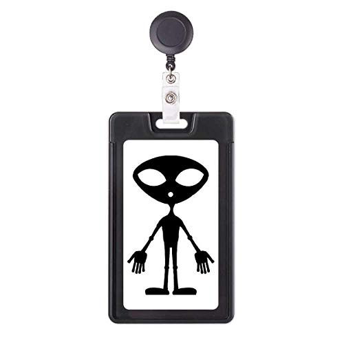 Porte-badge rétractable alien avec pochette transparente de protection pour carte