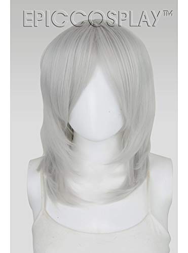 Epic Cosplay Helios Silvery Grey Long Bang Layered Wig 16 Inches (05S1)