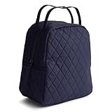 Vera Bradley Women's Premium Cotton Lunch Bag, Peacoat, One Size