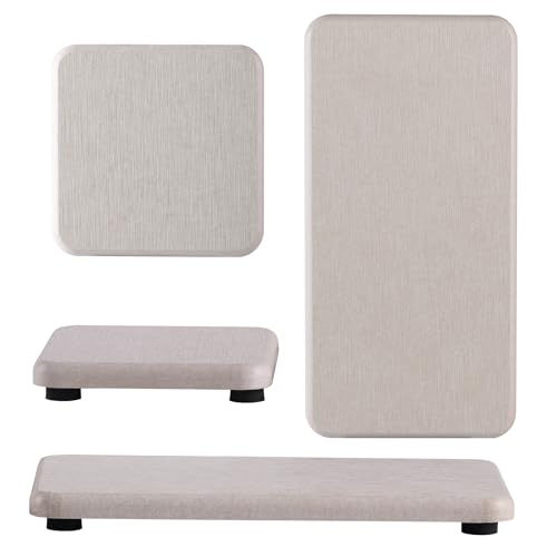 NiuYichee Set of 4 Water Absorbent Diatomite Coasters, Diatomaceous Earth Kitchen Soap Dish, Bathroom Trays, Water Absorbing Stone Used for Hand Soaps & Plants & Toiletries in The Modern Home