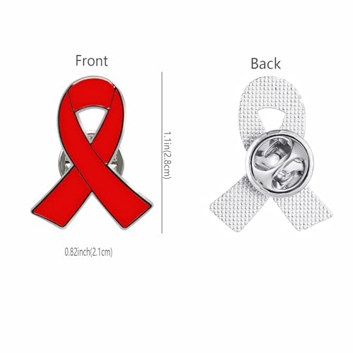 Image of Awareness Enamel Lapel Pin - Nickel and Gold Plated Ribbon Pin - Prevention and Awareness Ribbon - Jewelry Brooch Pin with Secure Clutch Back