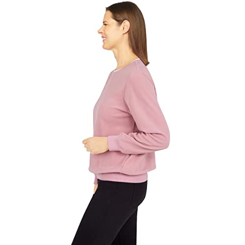 Alfred Dunner Womens Petite Asymmetric Floral Pullover4