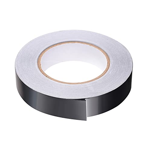 Image of Aluminum Foil Tape Adhesive Metal Tape, [for Sealing Patching Hot Cold HVAC, Duct, Pipe Insulation] - 0.8 inch /164ft /2.8 Mil /Black