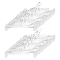 GUANJUNE Clothes Pants Hangers, Space-Saving Skirt Holders with 360 ° Swivel Hooks, Adjustable Clips, Trouser Hangers, Clothes Coat Garment Jeans Hangers