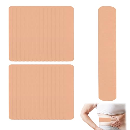 30 Pcs Tummy Tape for Flat Stomach,Instalift Tape for Thigh Legs, Body Shaping, Hypoallergenic, No Residue,For Backless Dresses, Wedding, Pregnancy, Sagging Skin
