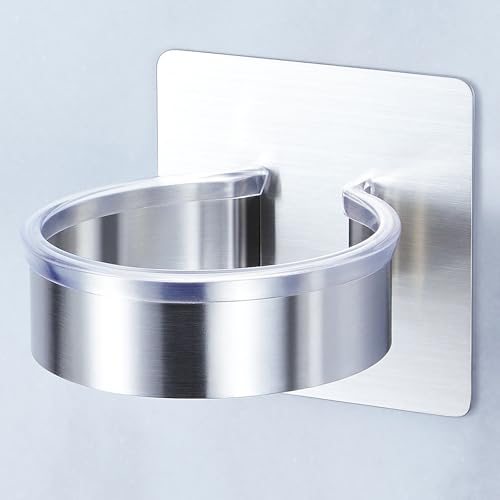 YYBO Fönhalter Ohne Bohren, Föhn Halterung, Fönhalterung Föhnhalter Wand, Haartrockner Halterung Föhn Aufbewahrung, Selbstklebend Haartrocknerhalter für Bad Barbershop Hotel