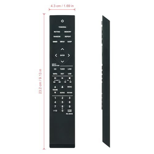 RC-850S VINABTY Replace Remote Control Fit for Onkyo Micro Hi-Fi System CD 24140850 CR-N755 CR-N755-B CS-N765 CR-N755-S CS-N755 CR-N765 CR-N775-B - Image 2