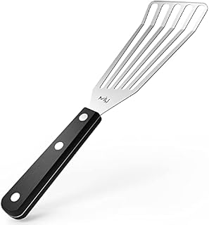 Stainless Steel Metal Cooking Spatula - Burger Turner - Griddle Scraper - Meat Turner for Barbecue - Grill Spatula - BBQ Spatula - Commercial Grade - Perfect for Cast Iron Skillets and Flat Top Grills