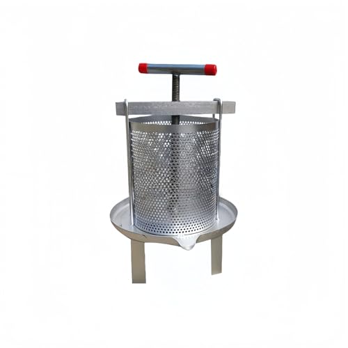 手動式脱水ジューサー、304ステンレススチール製 | 蜂蜜、果物、野菜、豆腐、チーズに最適 | 脚付き設計の大容量1.9Lで、業務用にも家庭用にも最適 (3L(脚付き))