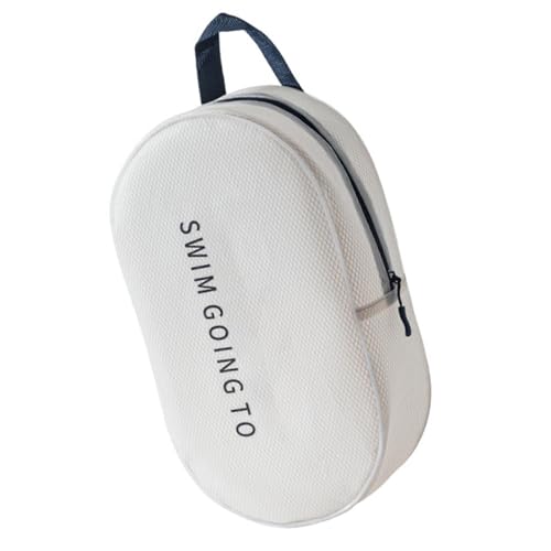 Neceser de EVA, bolsa de natación y piscina, impermeable, organizador de artículos de aseo de gran capacidad para playa, camping, baño, mujeres y hombres, entrenamiento, beige, L, Unisex