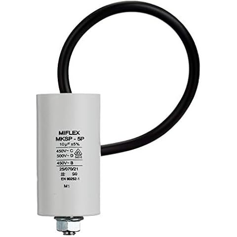 Starting capacitor motor capacitor 10μF 450V 35x65 mm line Miflex; 10uF Cover