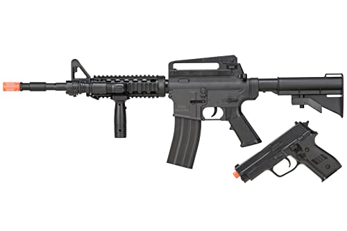 9903 M4 Airsoft Rifle and P228 Combo Kit (Color: Black)